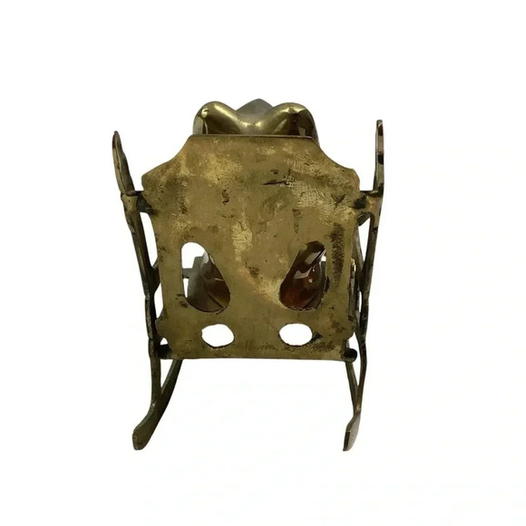 Vintage brass rocking frog - Picture 3 of 4